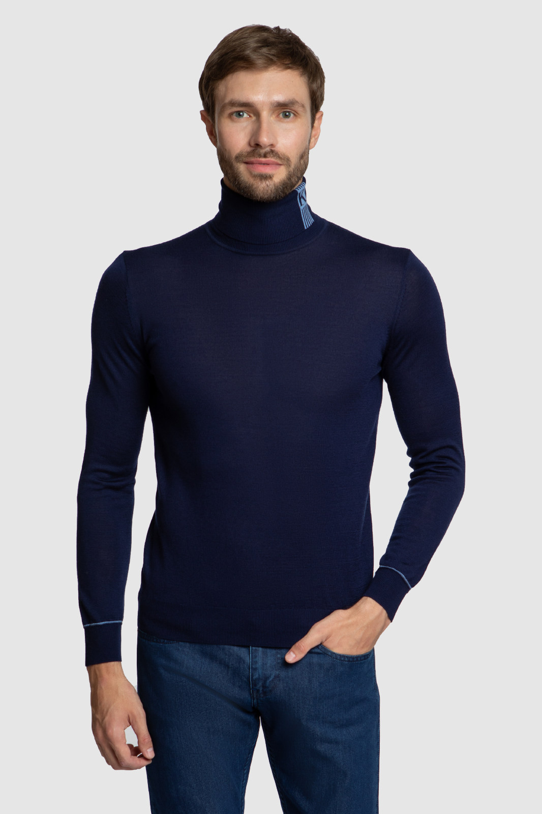 

Водолазка мужская Kanzler 010018W04O042 синяя XL, 010018W04O042