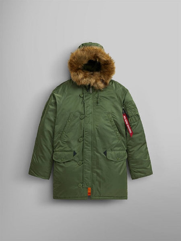 

Парка мужская Alpha Industries Slim Fit N-3B зеленая 5XL, Зеленый, Slim Fit N-3B
