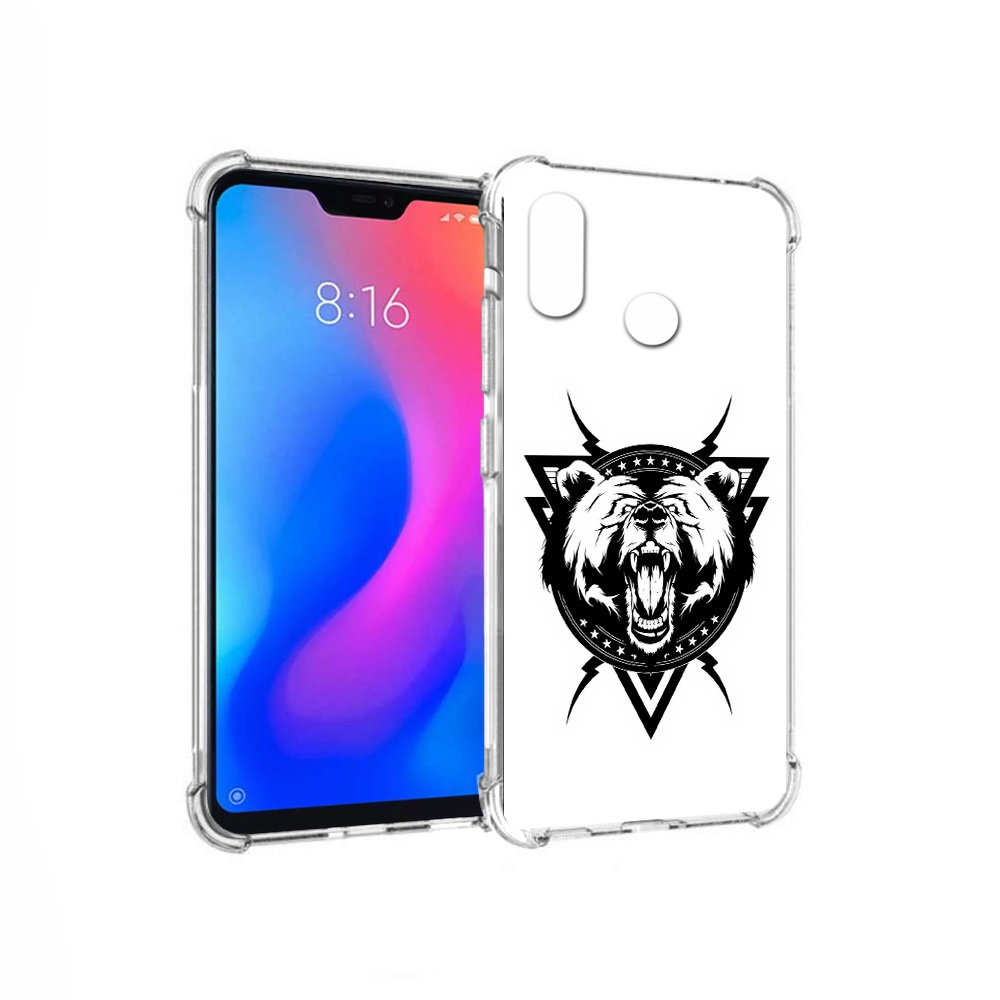 

Чехол MyPads Tocco для Xiaomi Redmi 6 Pro медведь в треугольнике (PT113887.306.464), Прозрачный, Tocco
