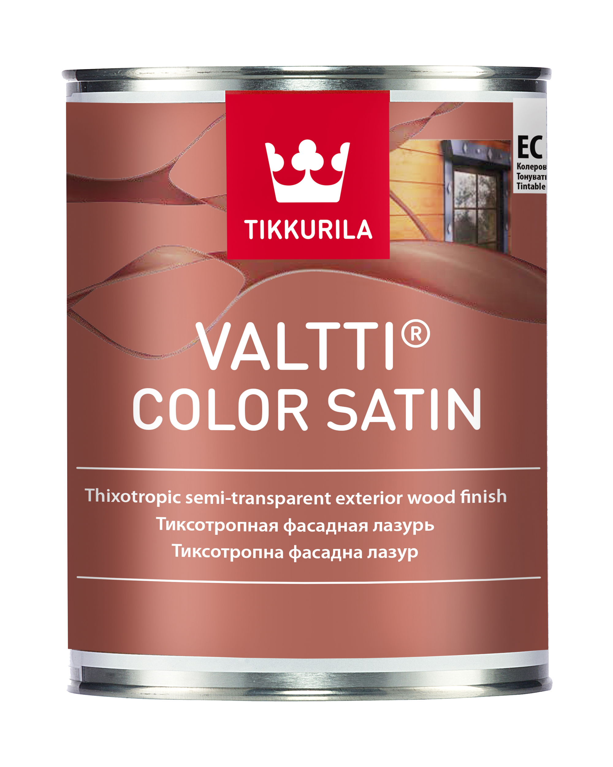 фото Лазурь тиксотропная лессирующая фасадная tikkurila valtti color satin 0,9 л