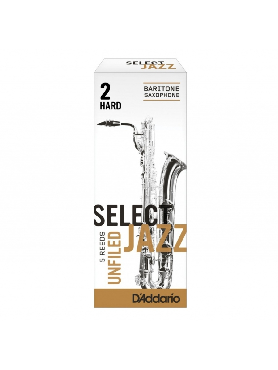 

RRS05BSX2H Select Jazz Unfiled Трости для саксофона баритон, размер 2, жесткие (Hard), 5шт, RRS05BSX2H
