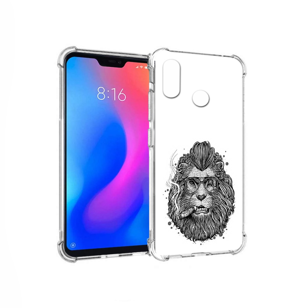 

Чехол MyPads Tocco для Xiaomi Redmi 6 Pro курящий лев (PT113887.306.432), Прозрачный, Tocco
