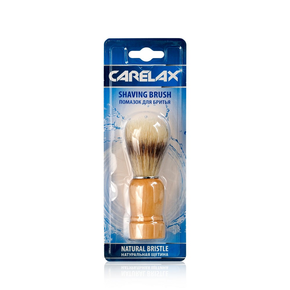 Помазок Carelax для бритья с натуральной щетиной помазок для бритья carelax с натуральной щетиной дерево