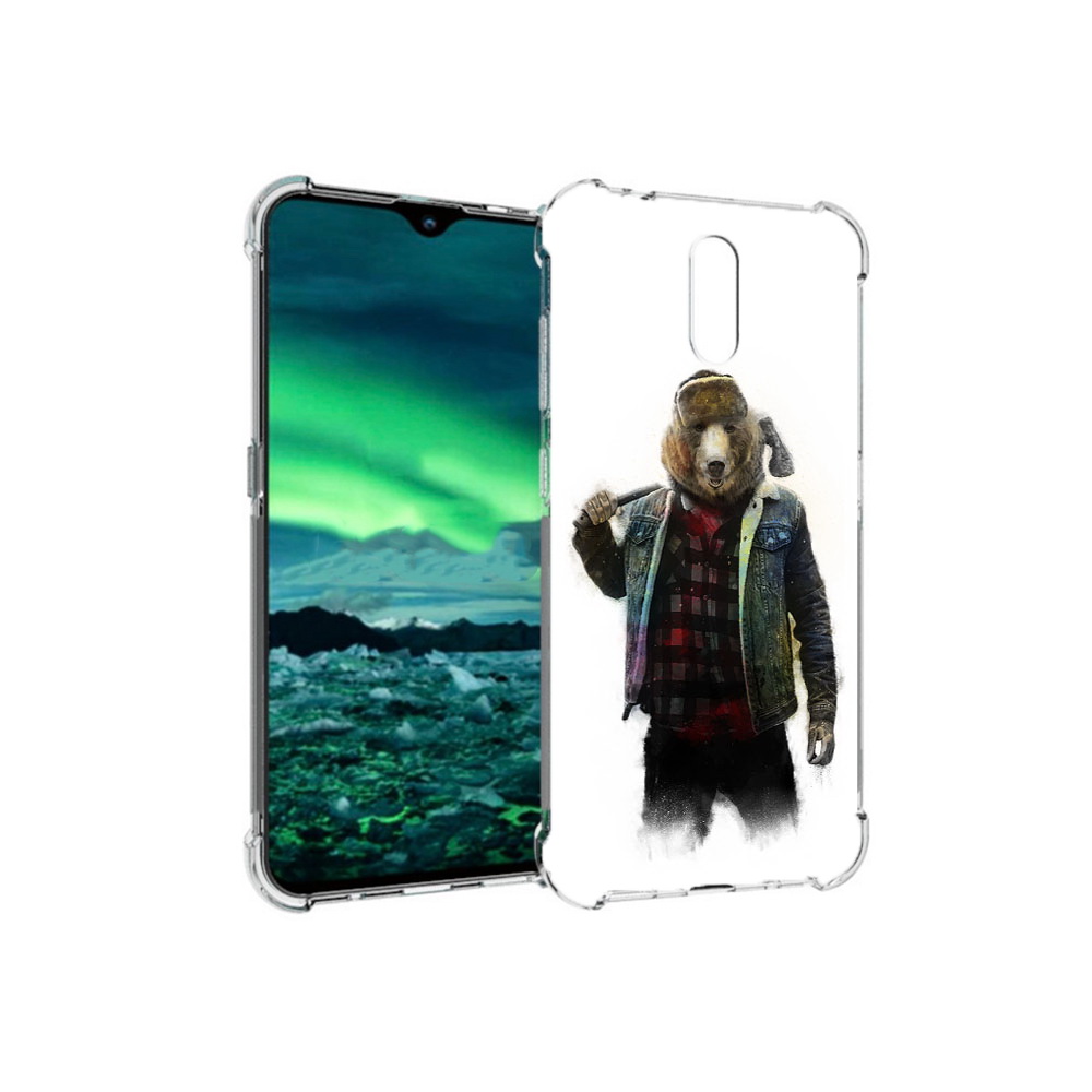 

Чехол MyPads Tocco для Nokia 2.3 медведь с топором (PT142254.97.469), Прозрачный, Tocco