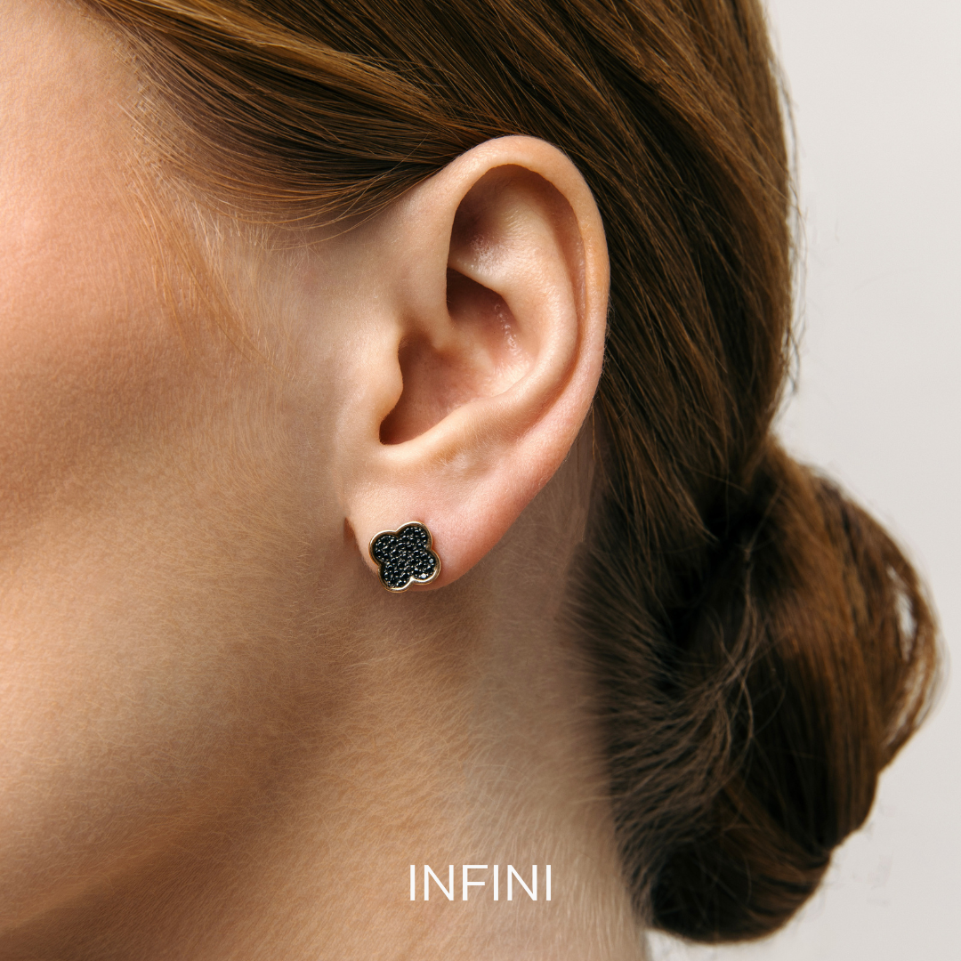 

Серьги из золота INFINI 122672, фианит, 122672