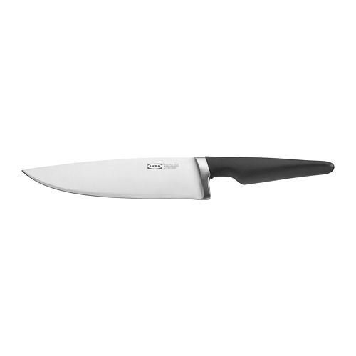 Нож поварской, 20 см, черный. IKEA