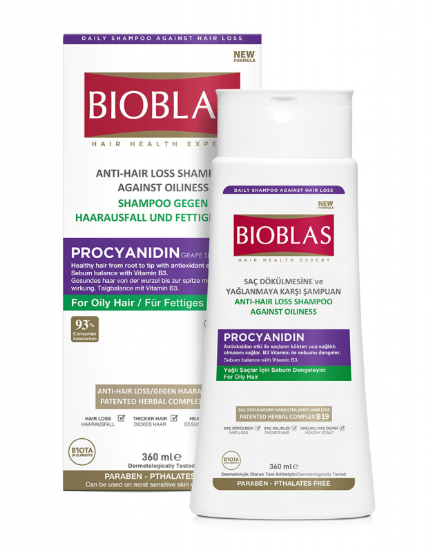 Купить Шампунь для жирных волос Bioblas Anti-Hair Loss Procyanidin 360мл