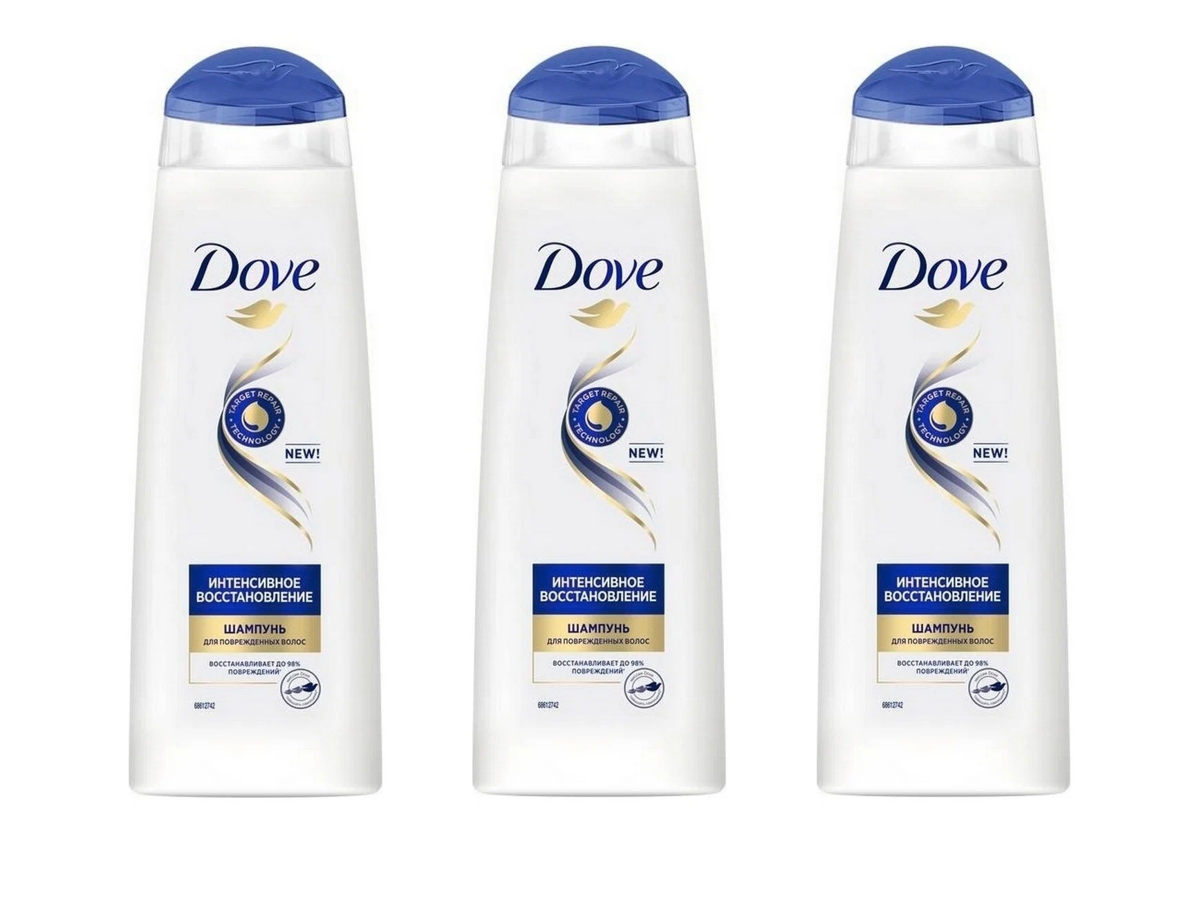

Шампунь для волос Dove Интенсивное восстановление 250 мл 3 шт