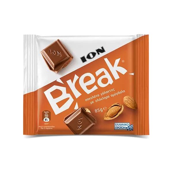 Шоколад ION Break молочный миндаль 85 г