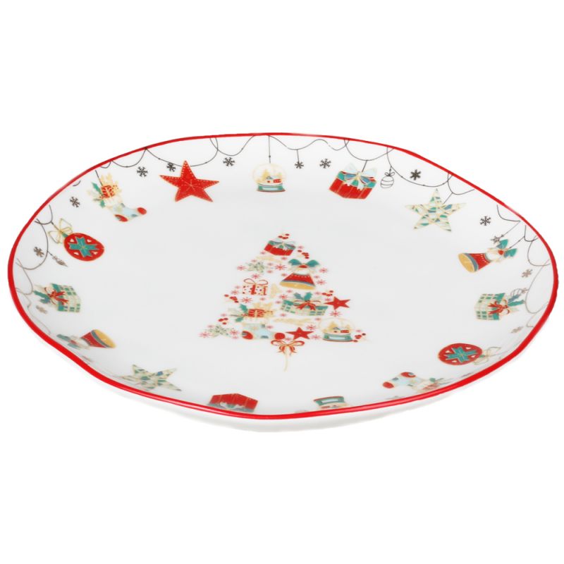 

Тарелка десертная Christmas Gift, В ассортименте