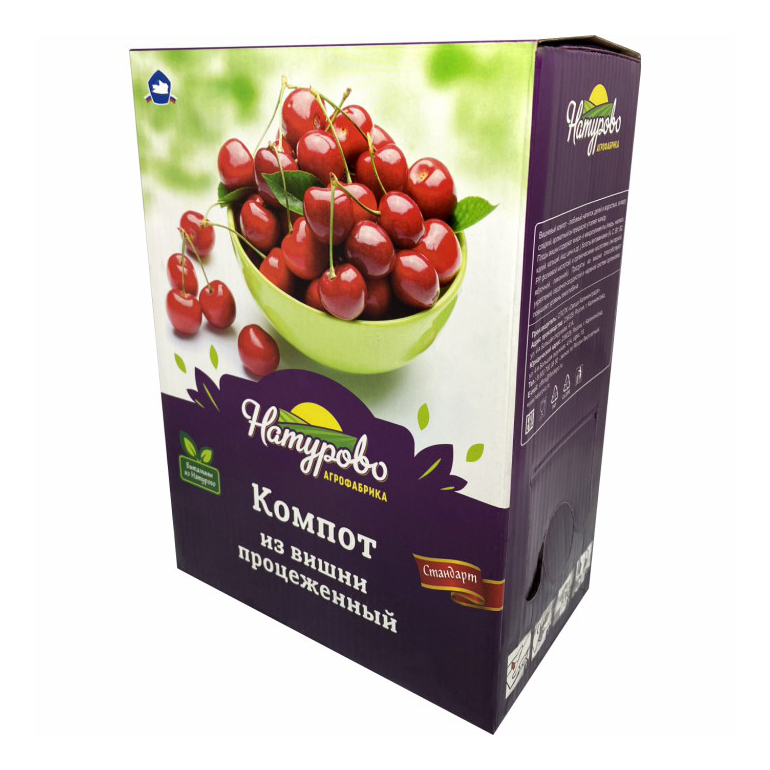 

Компот Натурово из вишни процеженный 3 л