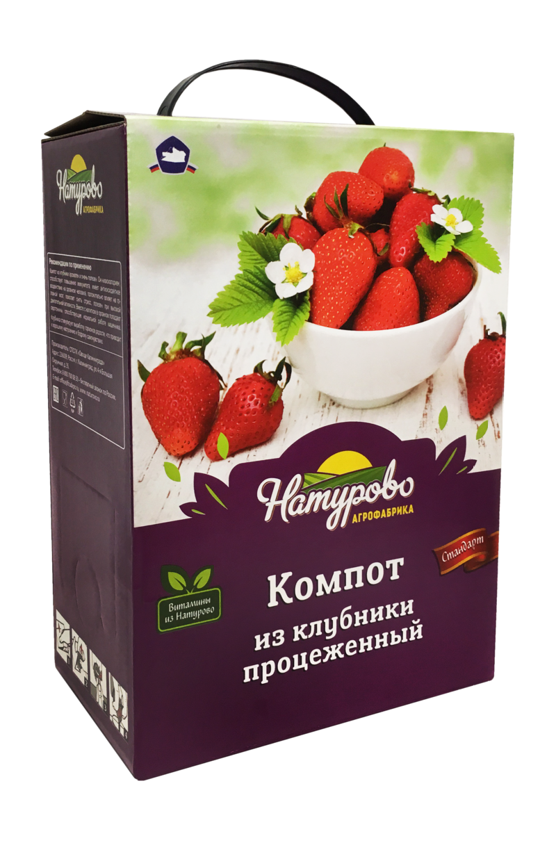 

Компот Натурово из клубники процеженный 3 л