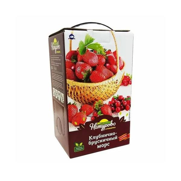 

Морс Натурово, клубника, брусника, 1.5 л