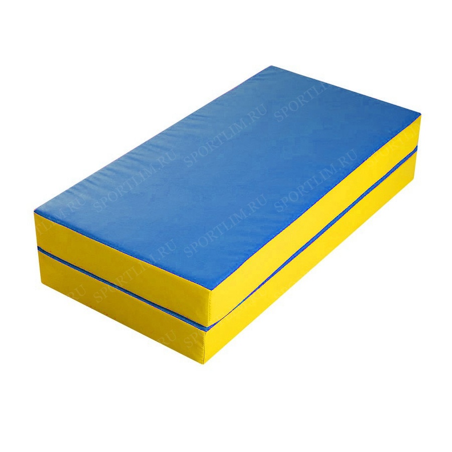 Мат для шведской стенки Arizona Sport синий/желтый 100x100x10 см