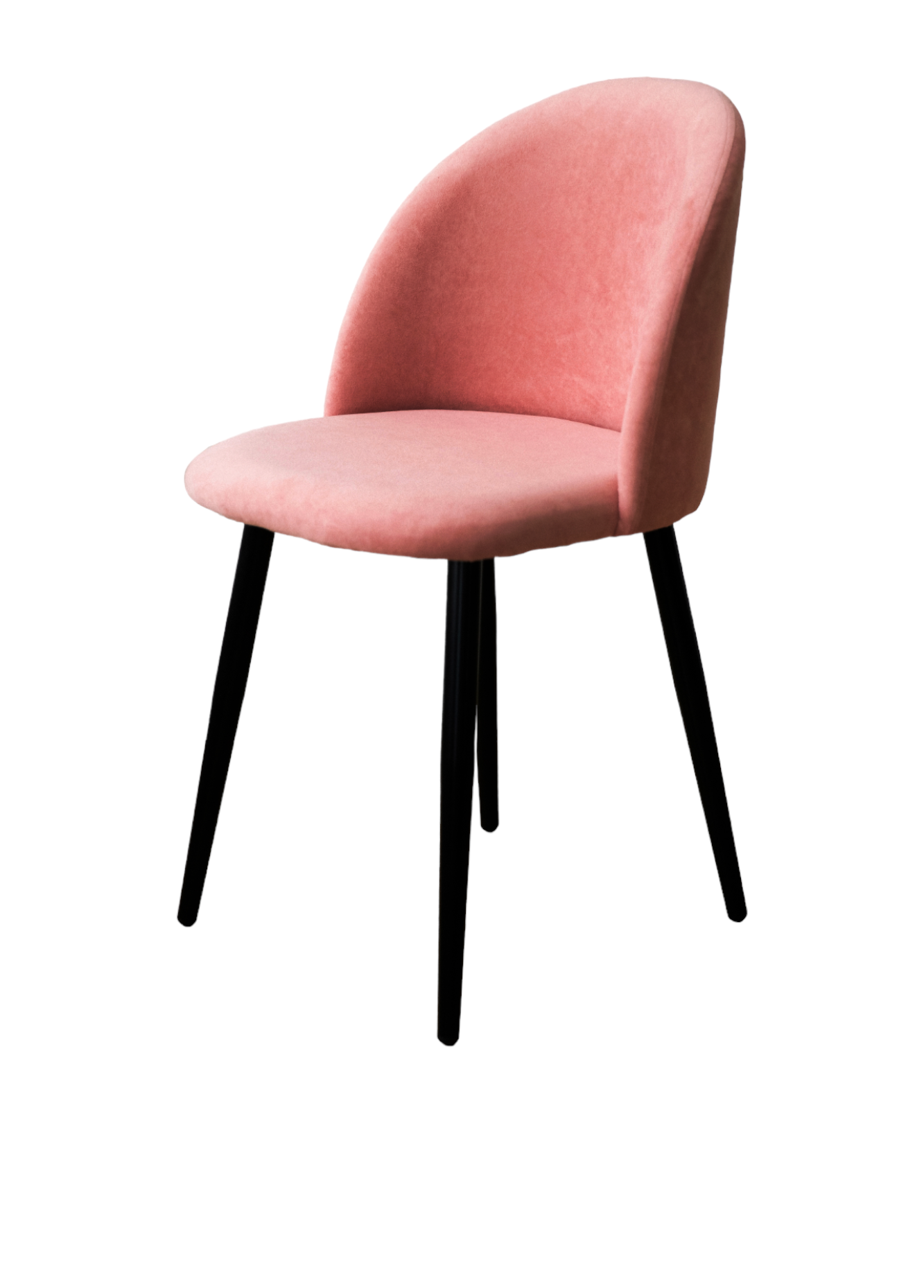 Стул кухонный Expertmebel18 розовый на черных ножках