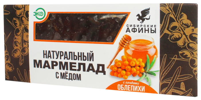 

Мармелад Сибирские Афины сибирский на меду с облепихой 200гр