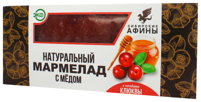 

Мармелад Сибирские Афины сибирский на меду с клюквой 200гр