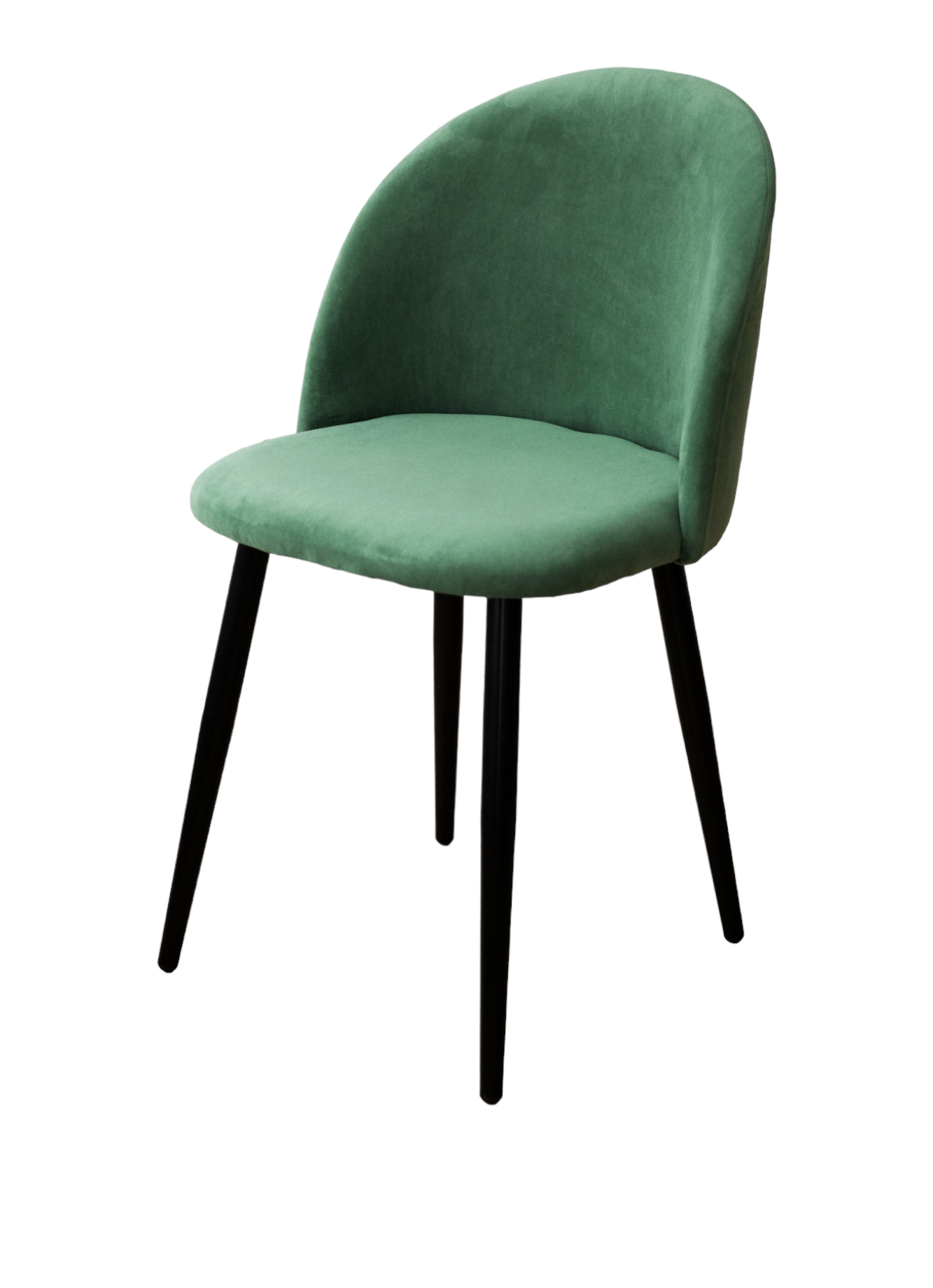 Стул кухонный Expertmebel18 зеленый на черных ножках