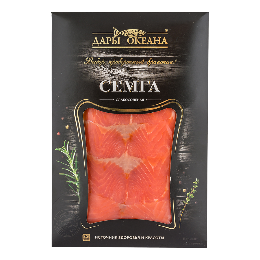 

Семга Дары Океана слабосоленая ломтики 150 г