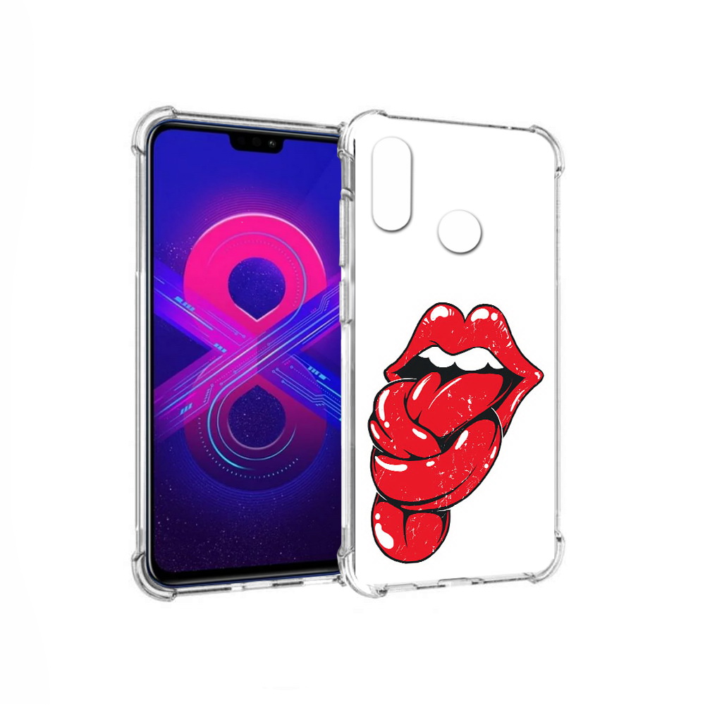 

Чехол MyPads Tocco для Honor 8X Max яркие губы с языком (PT118941.31.705), Прозрачный, Tocco