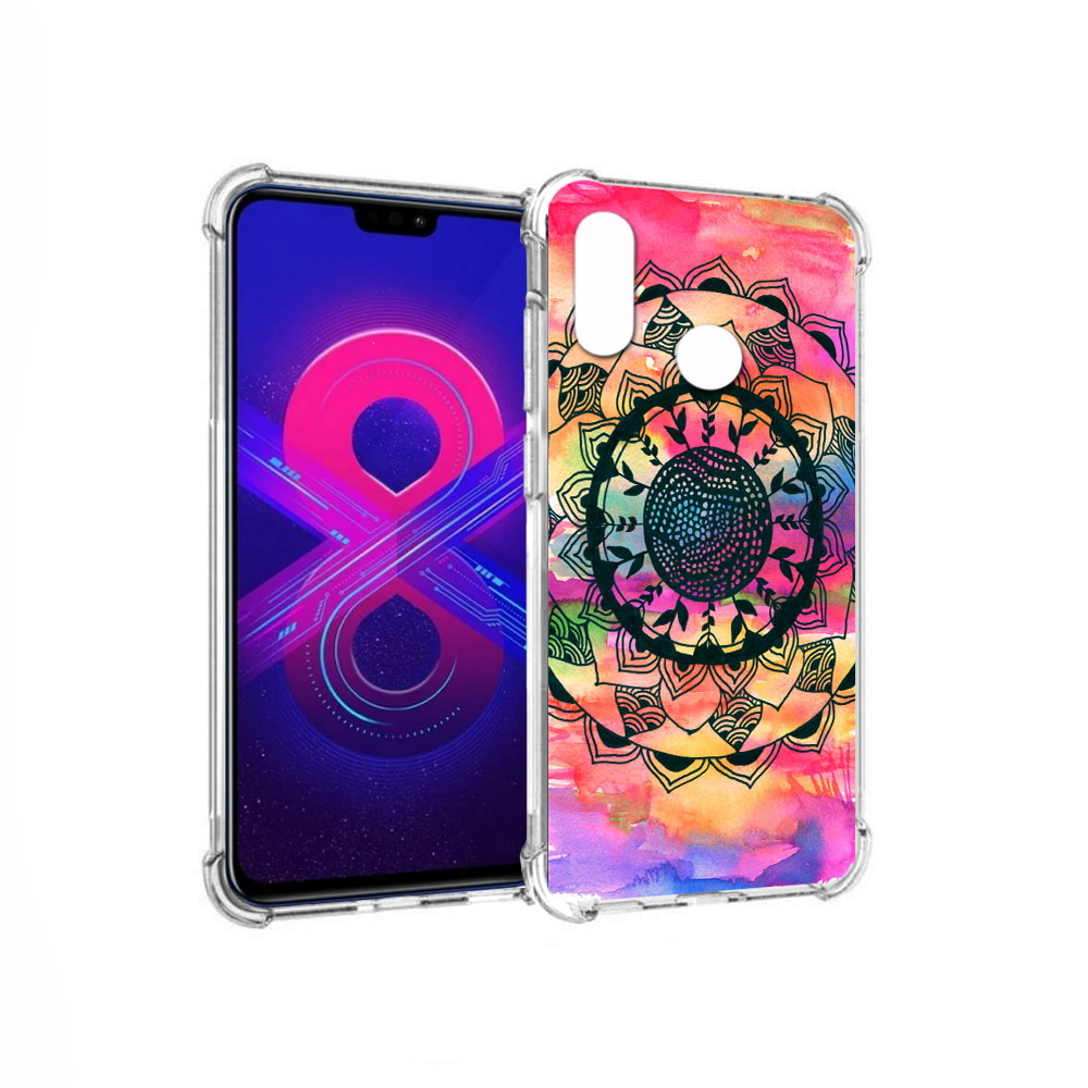 

Чехол MyPads Tocco для Honor 8X Max яркая абстракция круглый цветок (PT118941.31.704), Прозрачный, Tocco