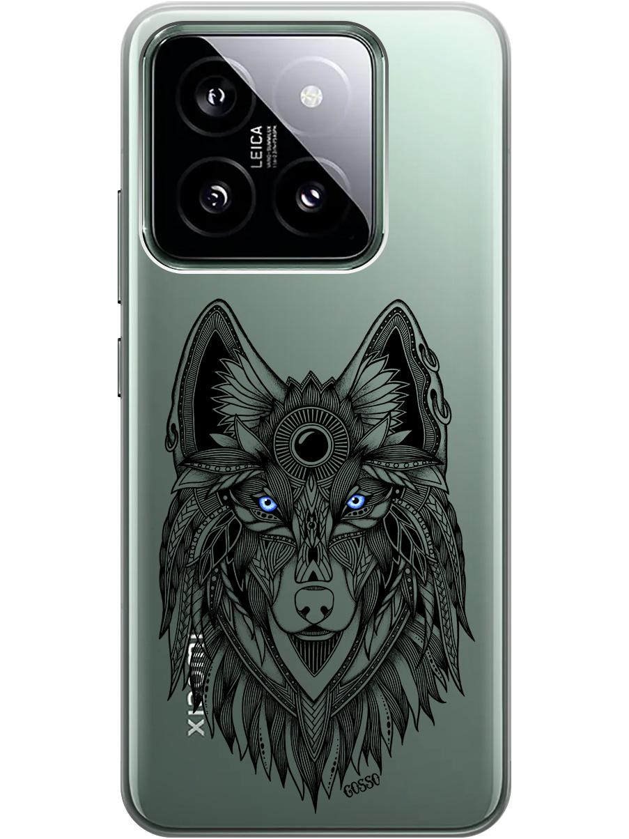 

Силиконовый чехол на Xiaomi 14 с рисунком "Grand Wolf" прозрачный, Прозрачный;голубой;черный, 20012082