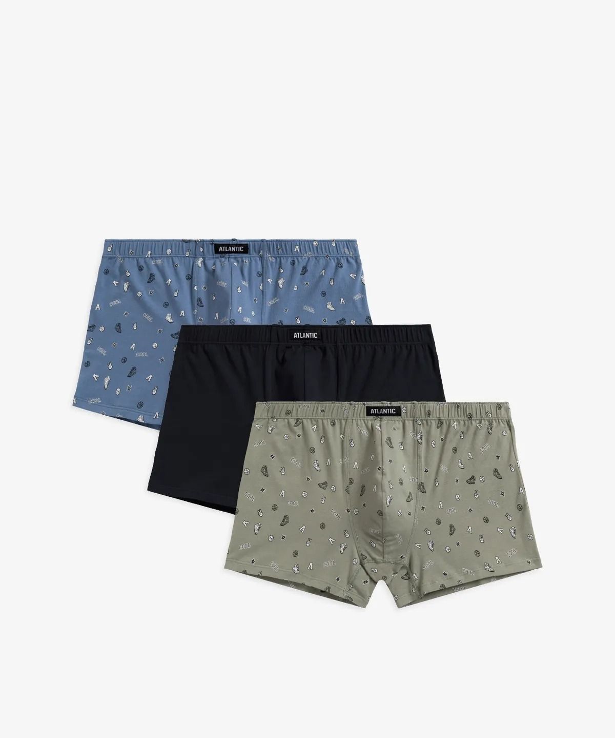 

Комплект трусов мужских Atlantic 3MH-188 хаки 2XL, 3MH-188