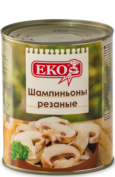 

Шампиньоны Еko резаные 800 г