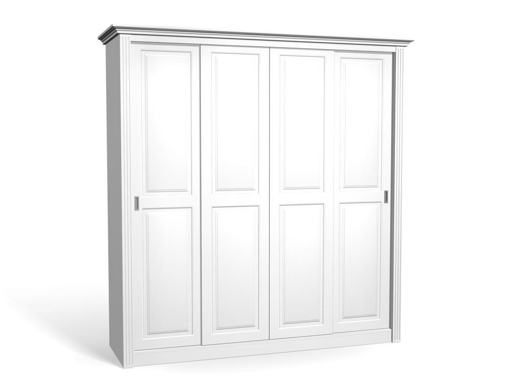 

Шкаф-купе Классика-29 МДФ для одежды четырёхдверный 220x220x40 Мегамебель, Белый, Классика-29
