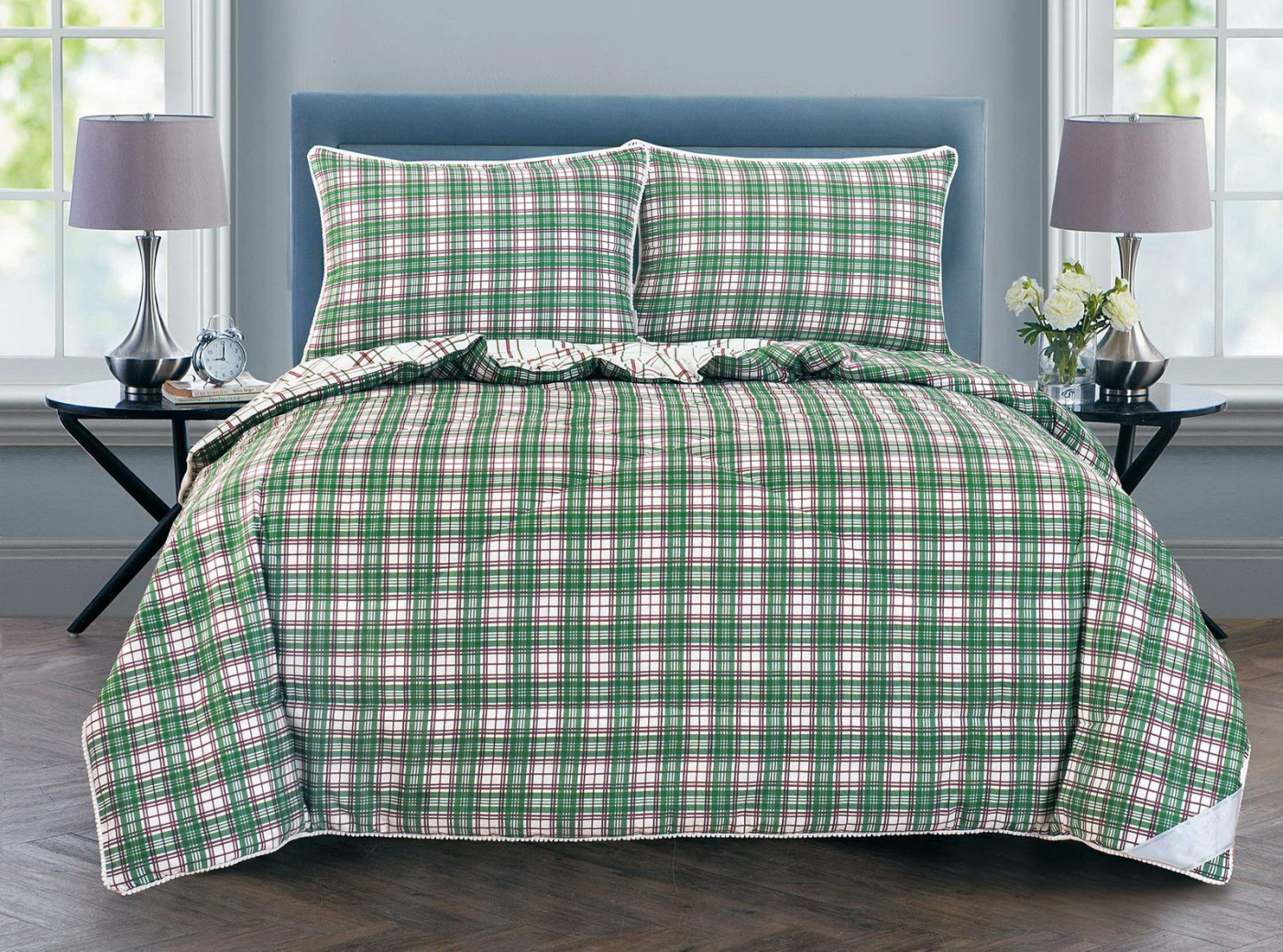 фото Постельное белье sofi de marko с одеялом дарси цвет: зеленый 2 сп. евро)