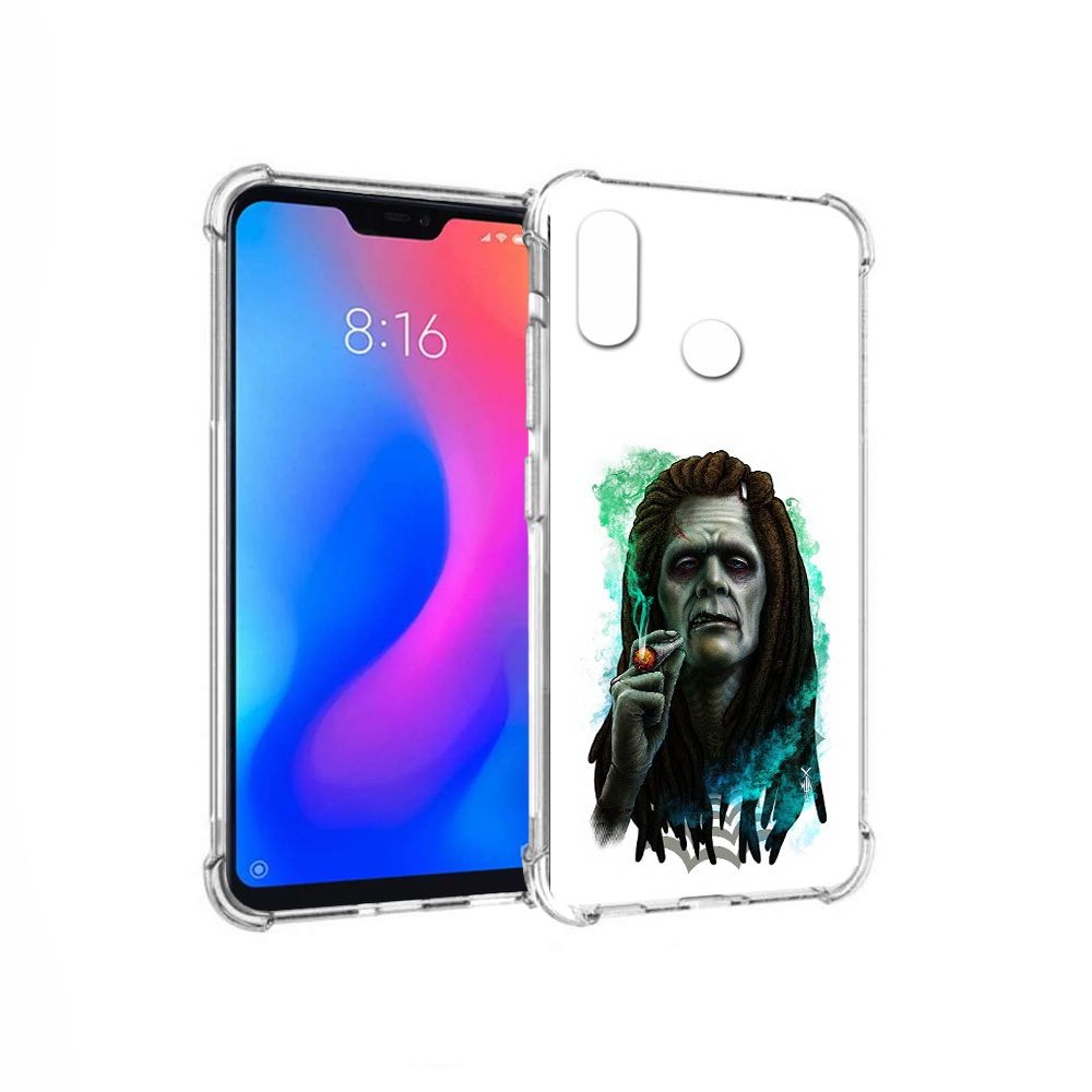 

Чехол MyPads Tocco для Xiaomi Redmi 6 Pro зеленый мужчина с сигаретой (PT113887.306.360), Прозрачный, Tocco