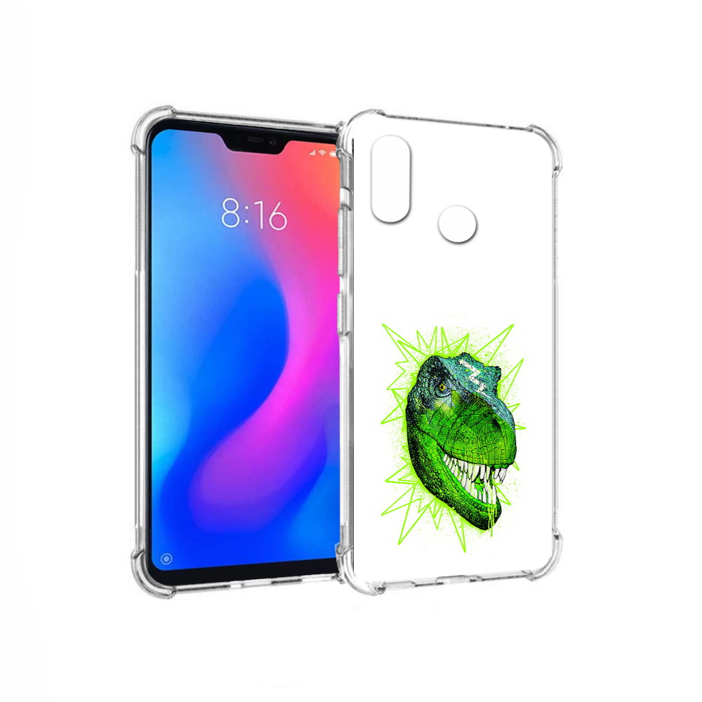 

Чехол MyPads Tocco для Xiaomi Redmi 6 Pro зеленый динозавр (PT113887.306.358), Прозрачный, Tocco