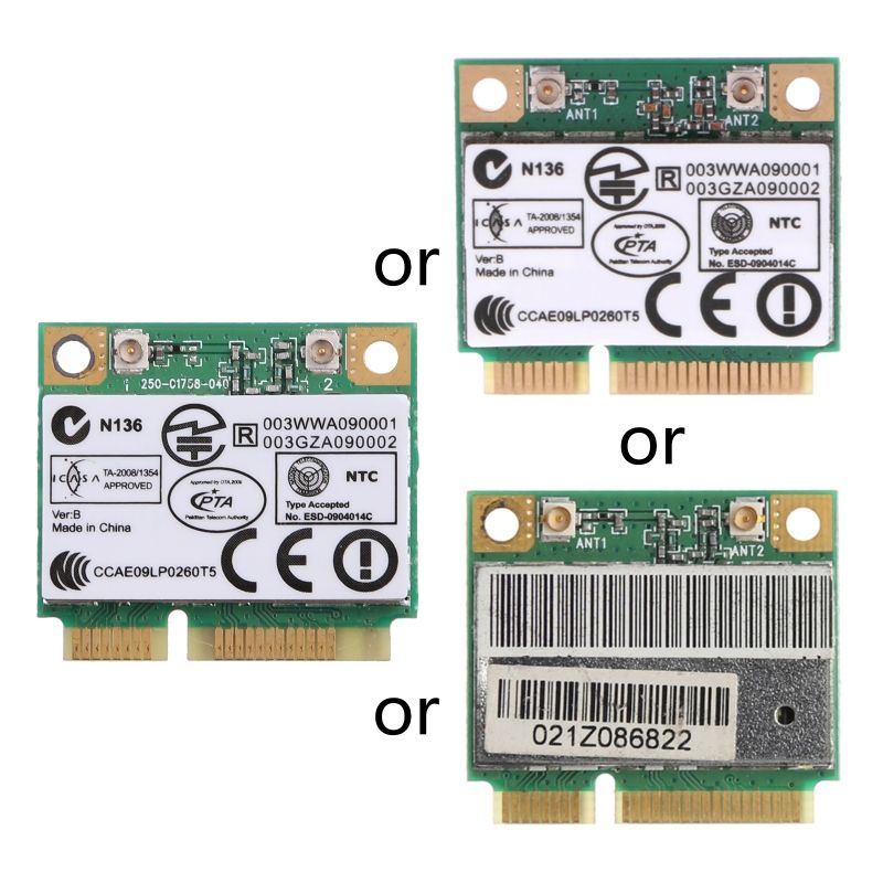 

Приемник Wi-Fi NoBrand Mini PCI-e 802.11b; 802.11g; 802.11n, Зеленый;белый