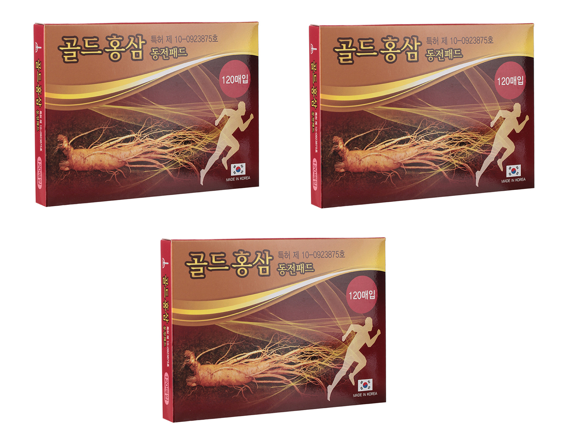 

Пластыри для тела Daejeon Red ginseng dong jeon pad, 120 шт, 3 уп