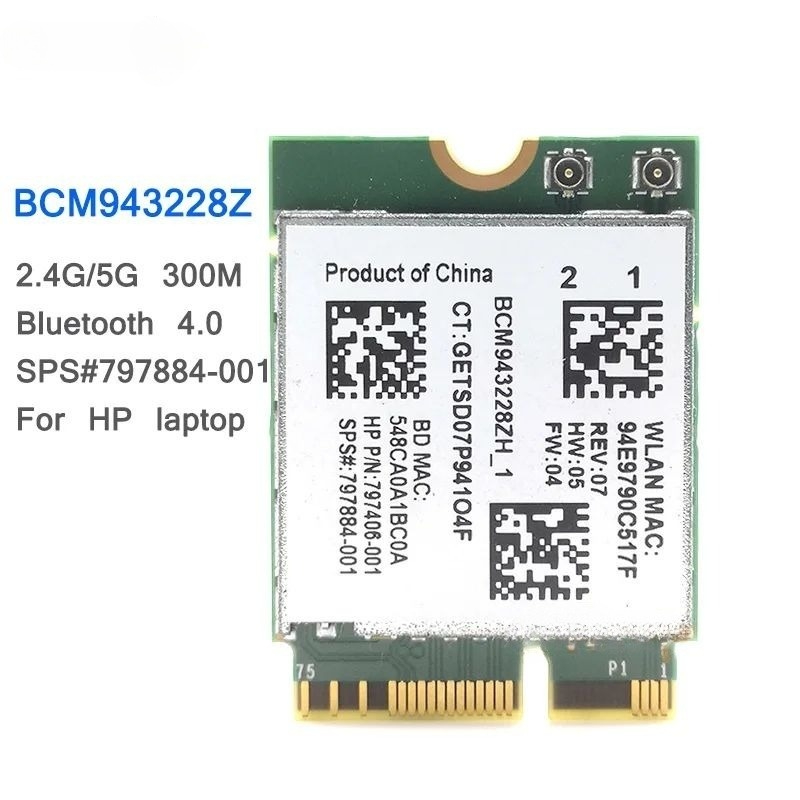 

Приемник Wi-Fi NoBrand M.2 802.11a; 802.11b; 802.11g; 802.11n, Зеленый;белый