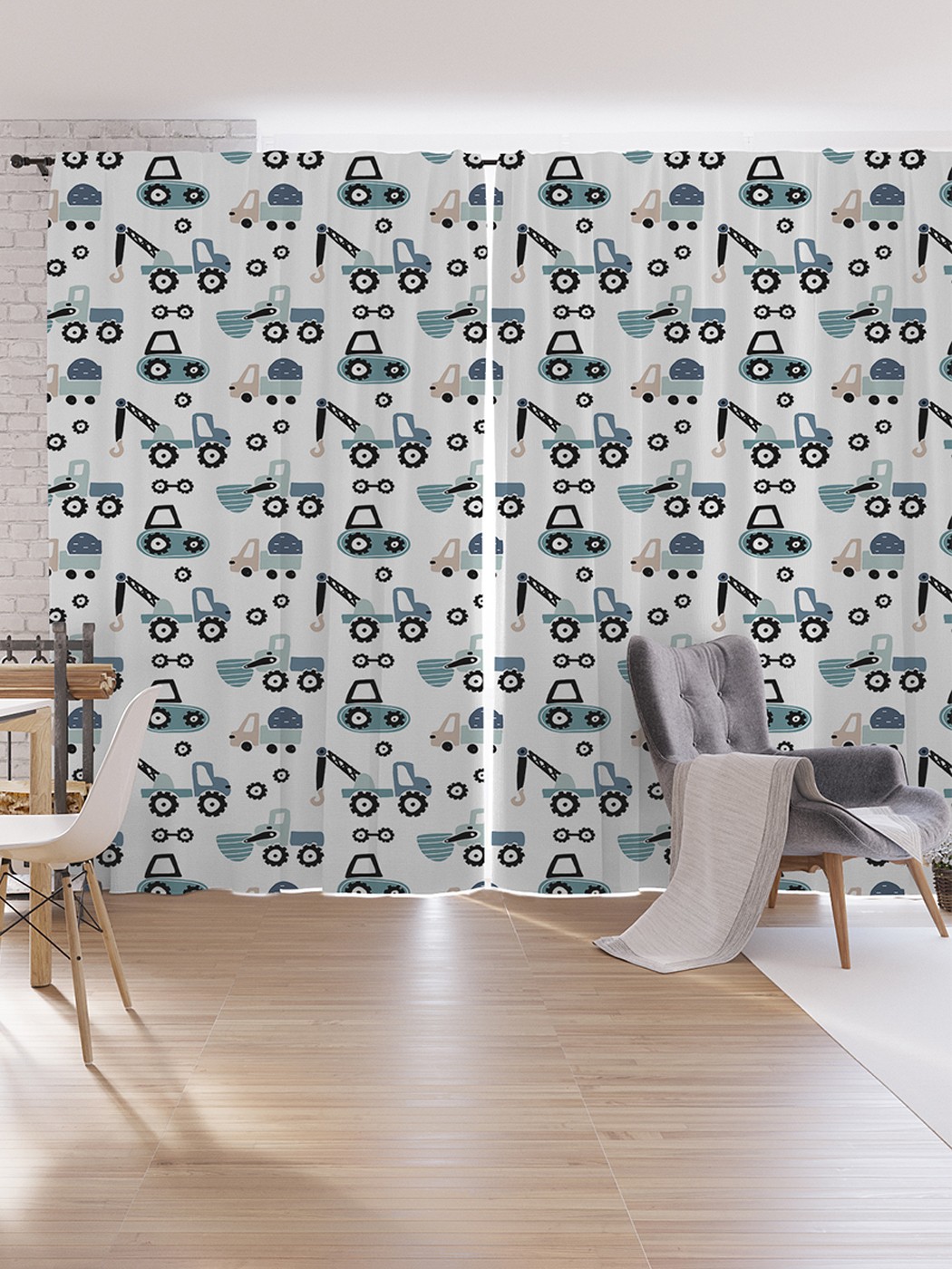 

Шторы под лён JoyArty "Забавные Экскаваторы", серия Oxford DeLux, 340х265 см, Забавные Экскаваторы