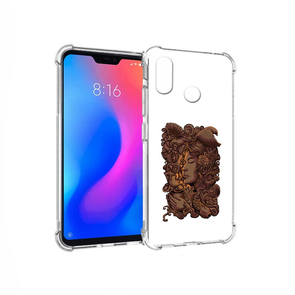 

Чехол MyPads Tocco для Xiaomi Redmi 6 Pro девушка с длинными волосами абстракция, Прозрачный, Tocco