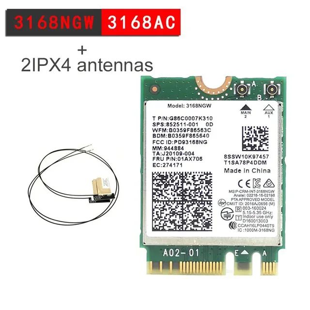 

Приемник Wi-Fi NoBrand для компьютера M.2 802.11ac, Зеленый;белый