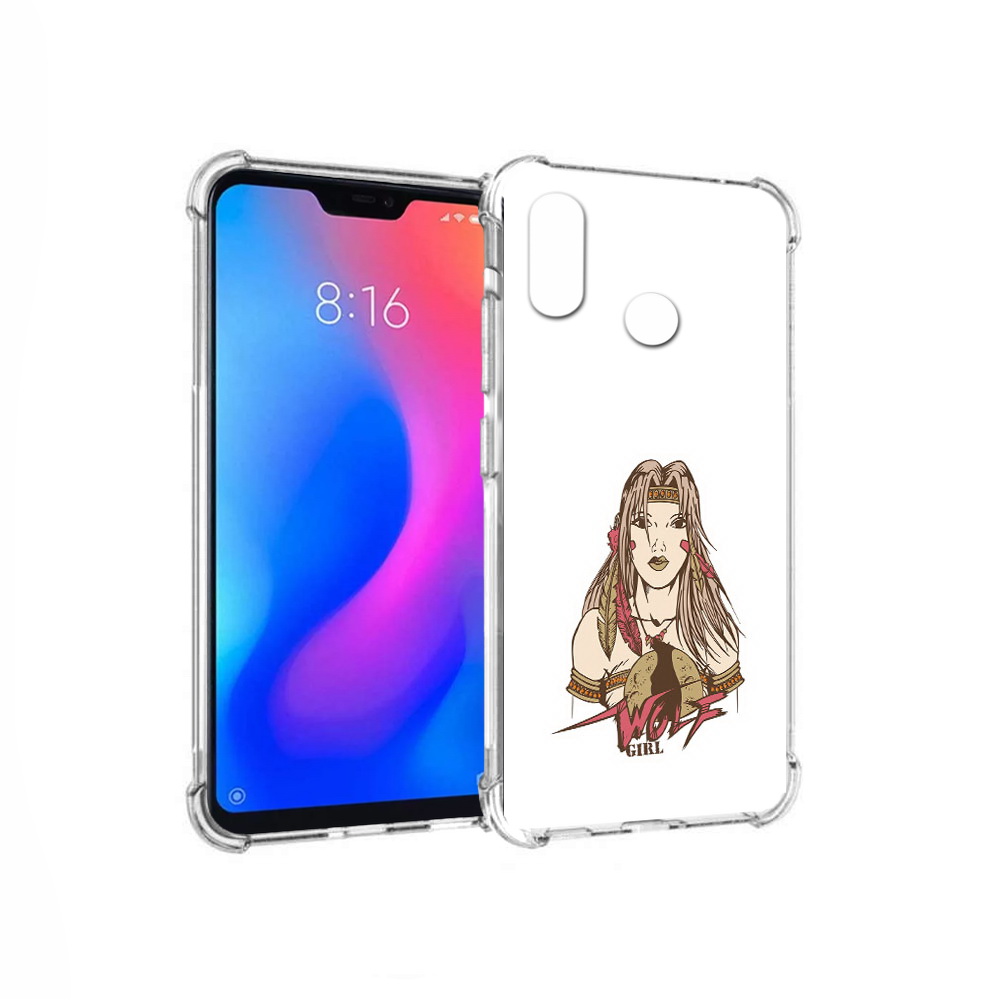 

Чехол MyPads Tocco для Xiaomi Redmi 6 Pro девушка волк (PT113887.306.306), Прозрачный, Tocco