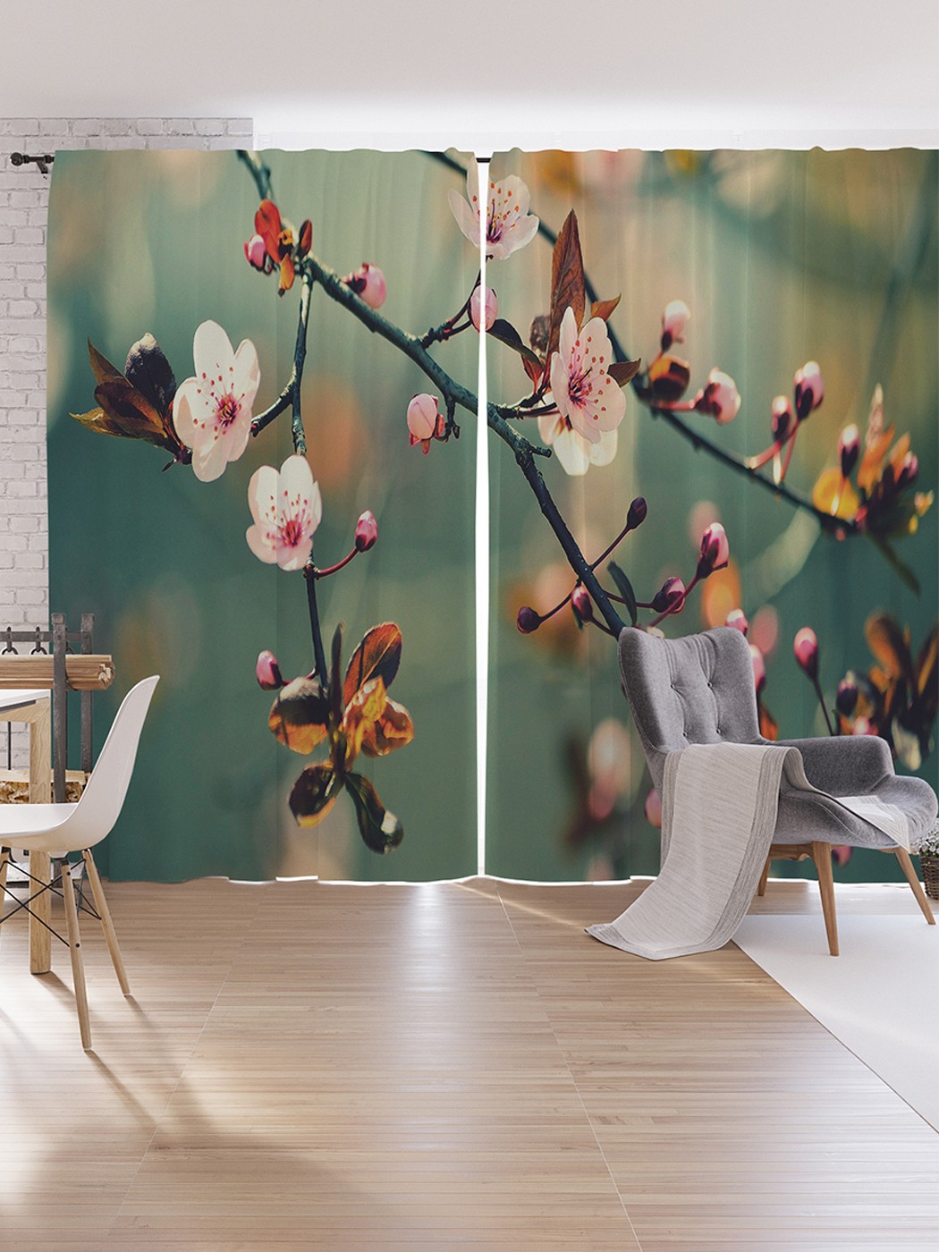 

Шторы под лён JoyArty "Весенние цветы", серия Oxford DeLux, 340х265 см, Весенние цветы