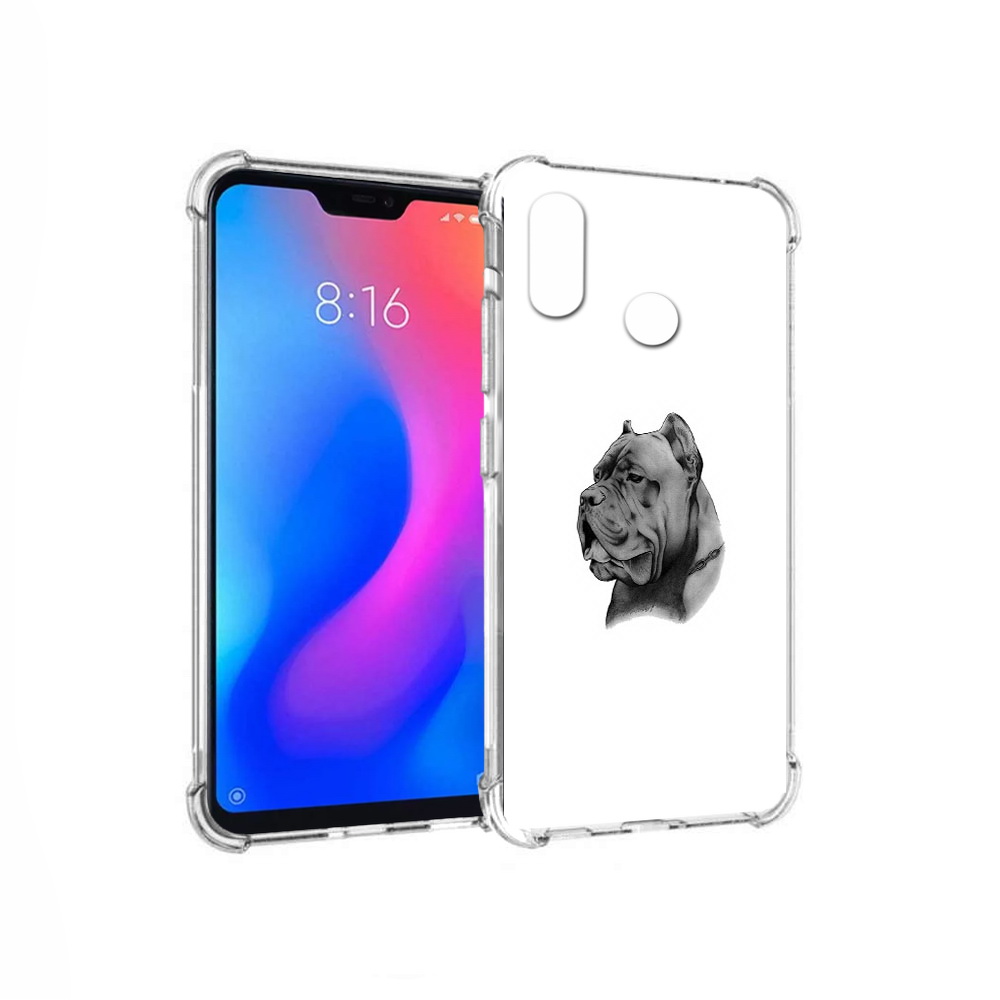 

Чехол MyPads Tocco для Xiaomi Redmi 6 Pro грозный бульдог (PT113887.306.300), Прозрачный, Tocco