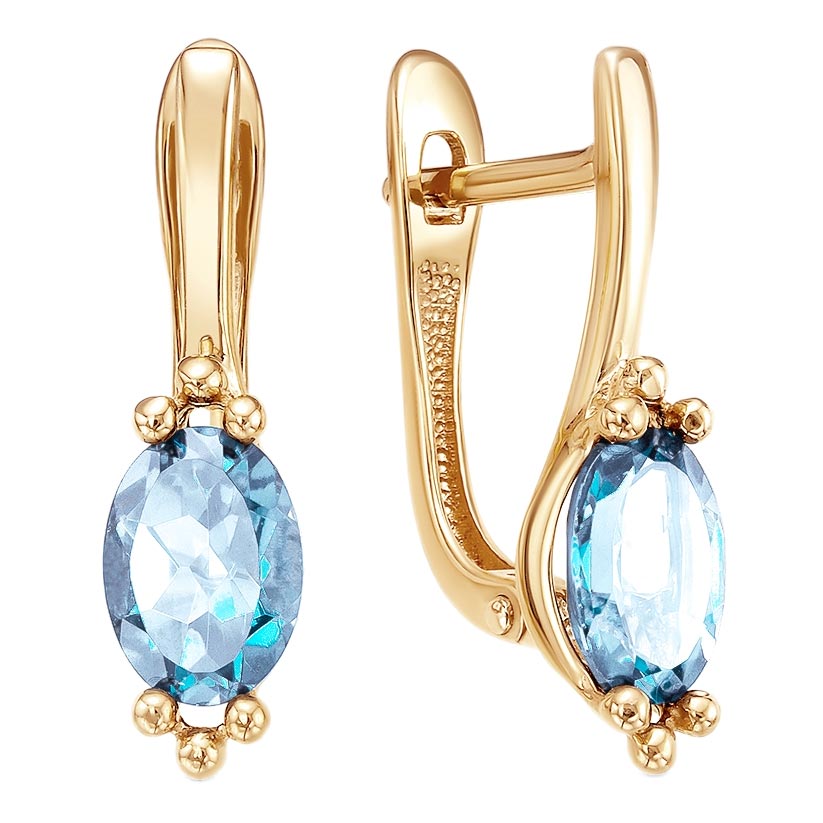 Серьги из красного золота Гранат 1.20.10.0156.00-4557, топаз