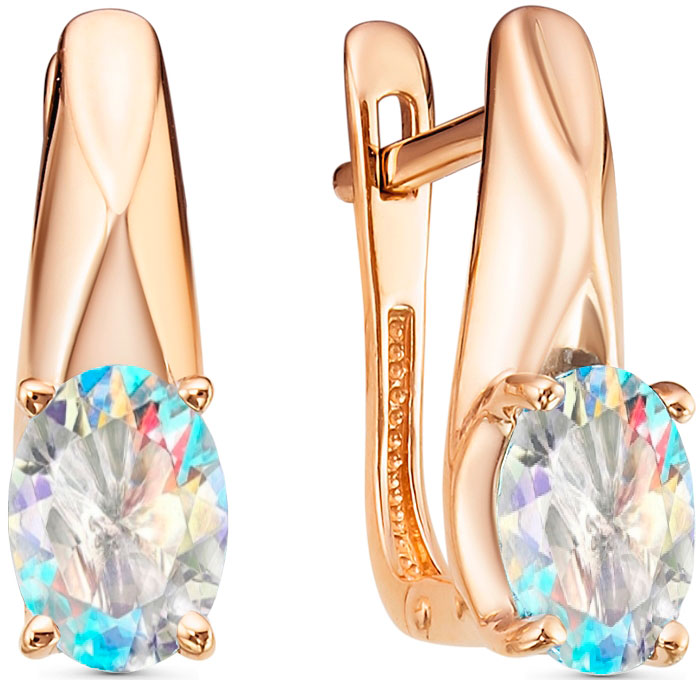 Серьги из красного золота Гранат 1.20.10.2861.00-4133, кварц