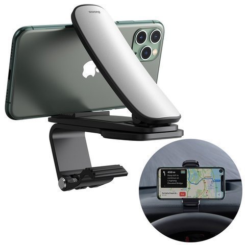 фото Автомобильный держатель для телефона baseus big mouth pro car mount серебристый sudz-a0s