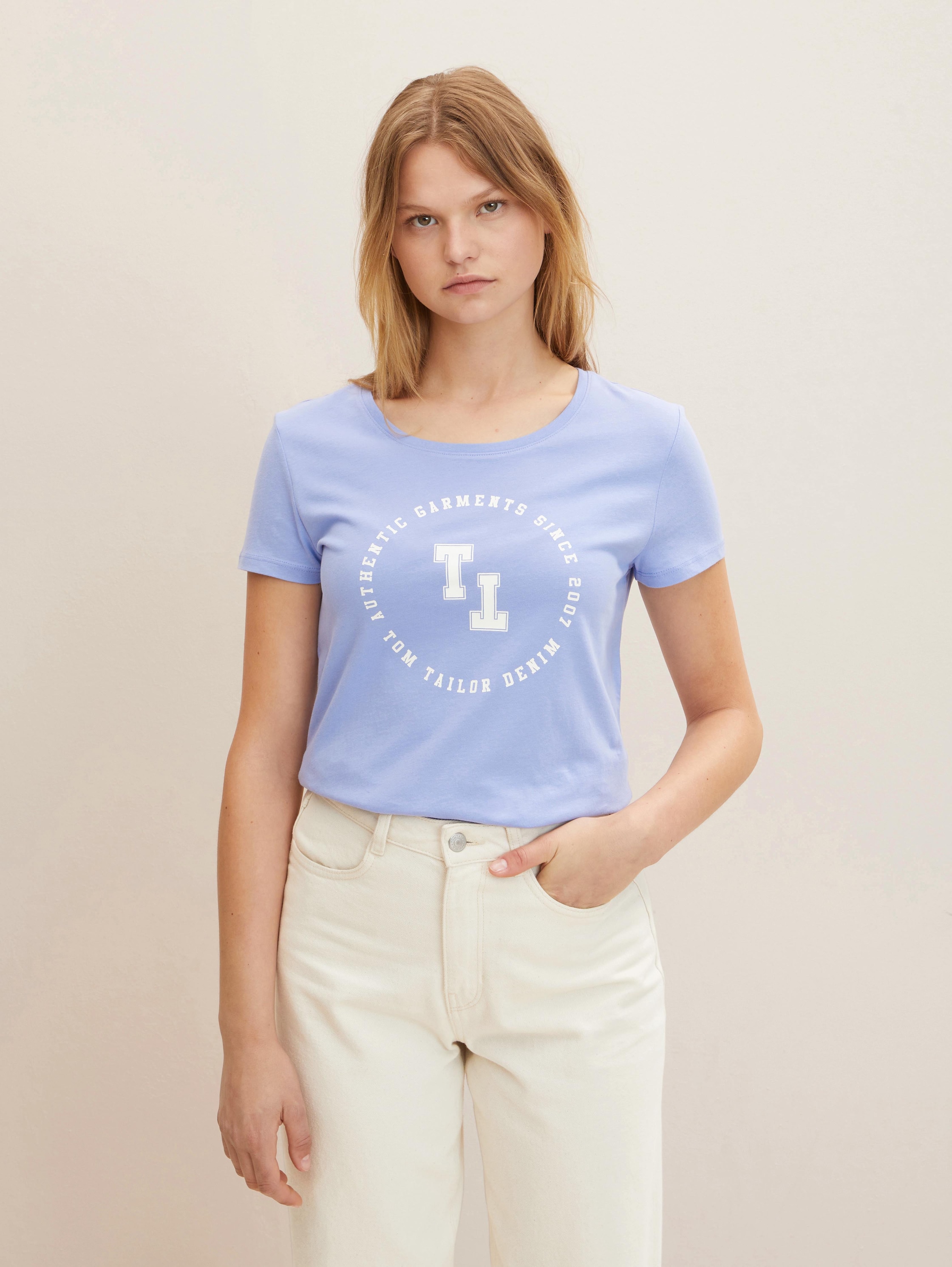 

Футболка женская Tom Tailor Denim 1032808 голубая 2XL, 1032808