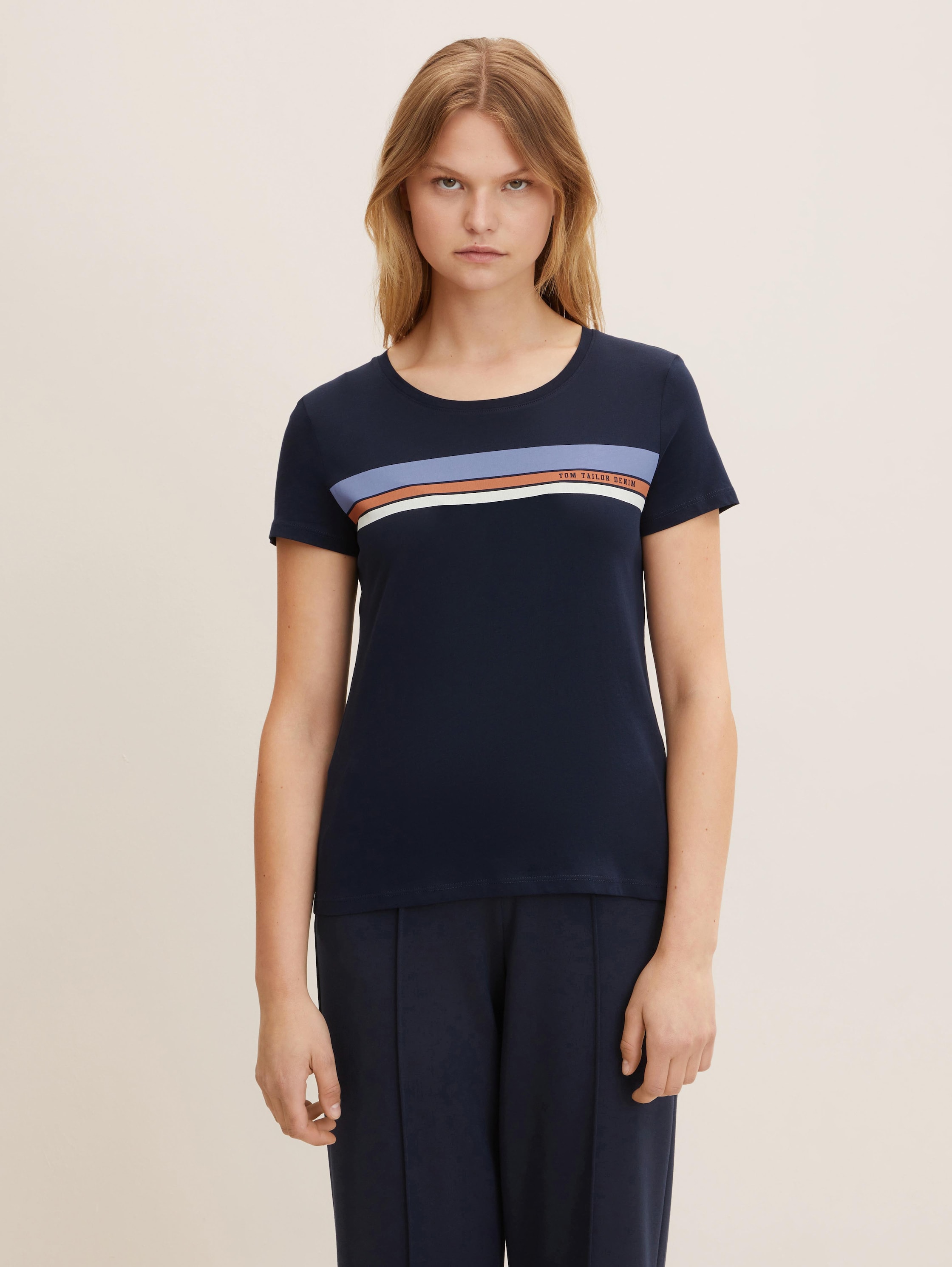 

Футболка женская Tom Tailor Denim 1032808 синяя XS, 1032808