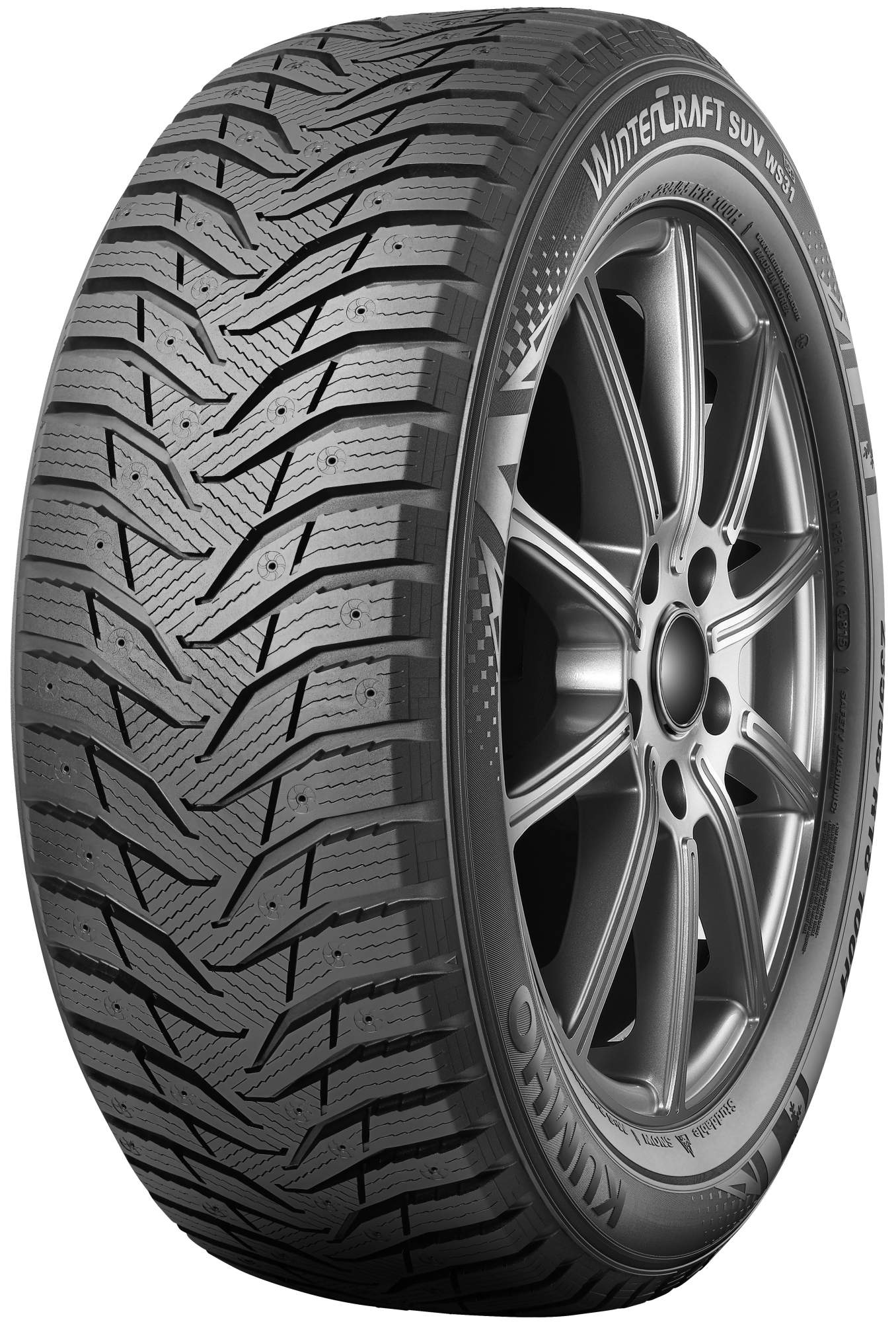 фото Шины kumho wintercraft suv ice ws31 245/70 r16 107t шипованные