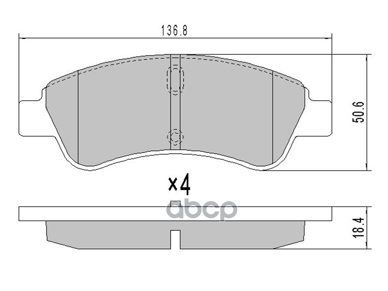 Колодки Тормозные Перед Peugeot Partner 06- HOSU арт. HSBR0085