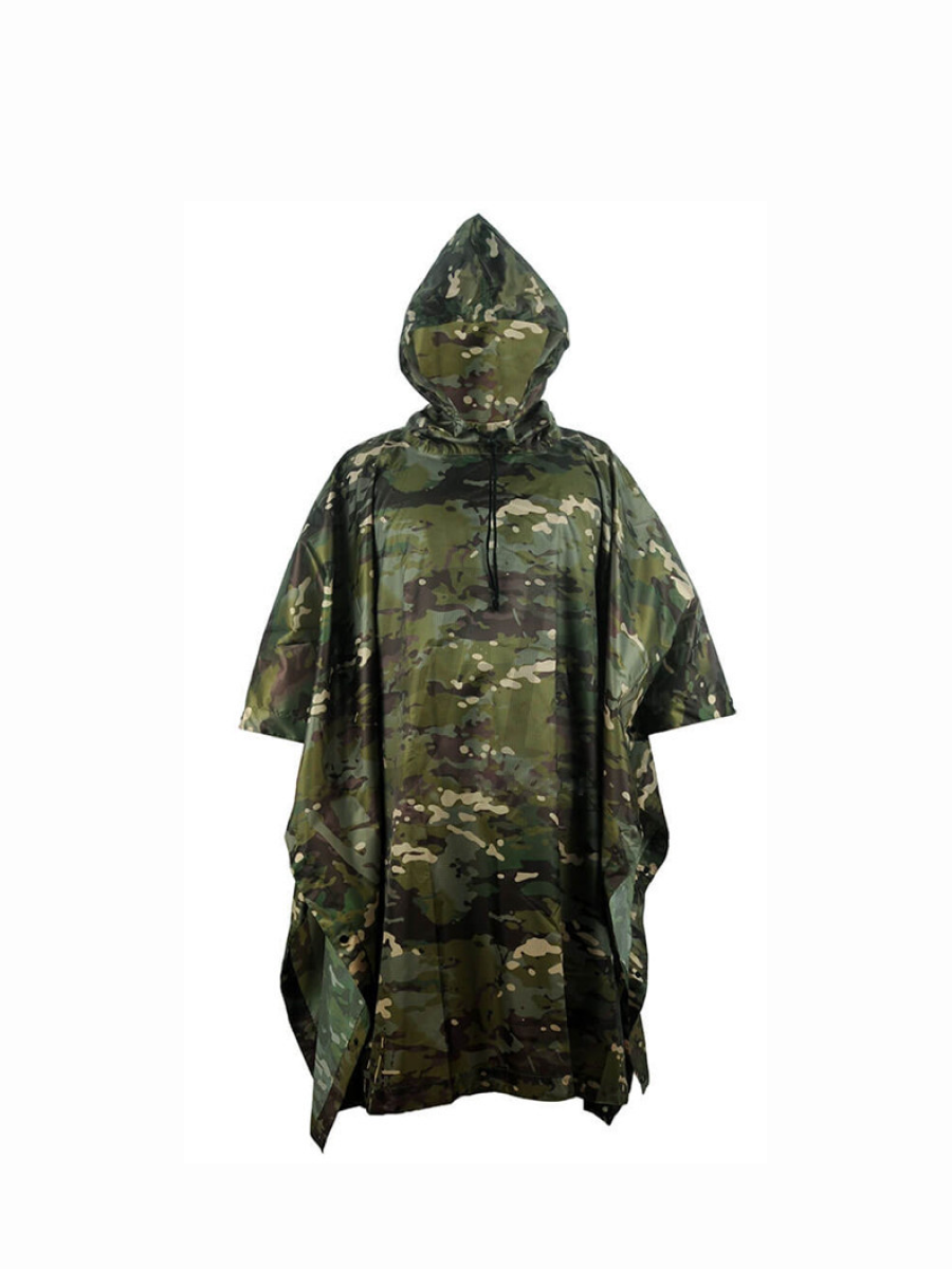 Дождевик унисекс KOI-FISH CPWoodland_camo камуфляж