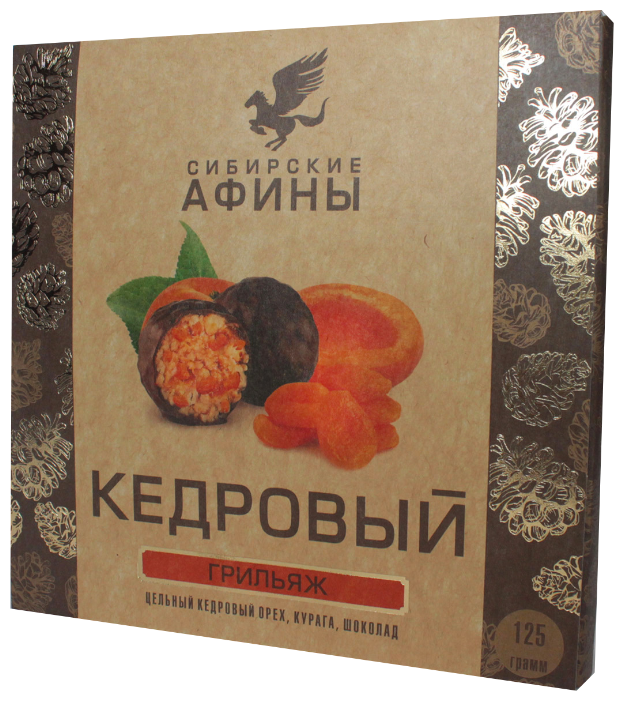 

Набор конфет Сибирские Афины Кедровый Грильяж с Курагой 125г